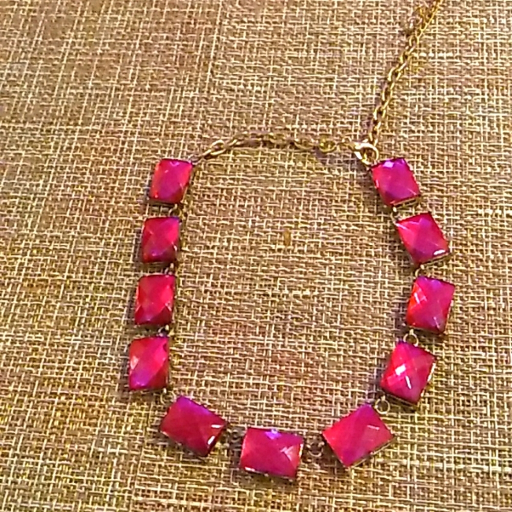 Purple Glass Bead Necklace